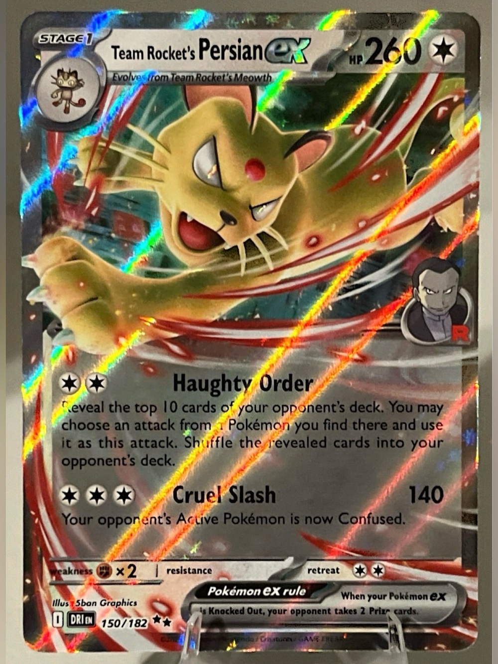Pokémon TCG: Destined Rivals - TEAM ROCKET’S PERSIAN EX 150/182 NM